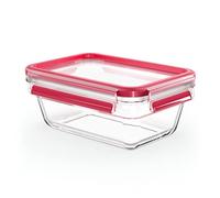 Tefal Masterseal Fresh - Caja de alimentos rectangular (0,85 L, almacenamiento de alimentos, apilable, compatible con horno y congelador N1040810, transparente