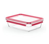 Tefal Masterseal Fresh - Caja de alimentos rectangular (2 L, almacenamiento de alimentos, apilable, apto para horno y congelador N1041110, transparente