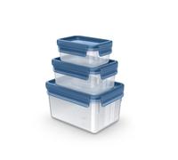 Tefal Masterseal Set 0.55 L / 1.0 L / 2.2 L, Recipiente para Almacenamiento de Alimentos, Diseño Ecológico, Apto para Microondas y para Lavavajillas, Resistente a la Congelación, N1171818
