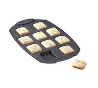 Tefal Molde para tartas 10 mini cuadrados, revestimiento antiadherente, aluminio reciclado y reciclable, pastelería bien dorada, fabricado en Francia, PerfectBake Mini J5734502