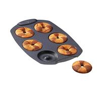 Tefal Molde para tartas 6 mini donuts, revestimiento antiadherente, aluminio reciclado y reciclable, pastelería bien dorada, fabricado en Francia, PerfectBake Mini J5734602, marrón Tabaco