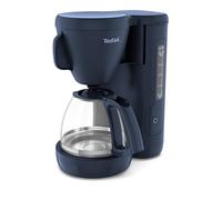 Tefal Morning CM2M1410 - Cafetera de filtro, jarra de cristal, depósito de agua de 1,25 litros, función de mantenimiento del calor, filtro permanente, indicador de nivel de agua, color azul