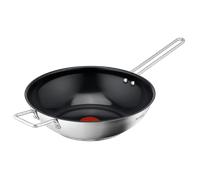 Tefal Nordica, Wok de 28 cm, Acero Inoxidable, Revestimiento Cerámico Antiadherente, Cuerpo de acero inoxidable