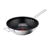 Tefal Nordica, Wok de 28 cm, Acero Inoxidable, Revestimiento Cerámico Antiadherente, Cuerpo de aluminio