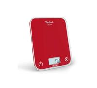 Tefal Optiss, Báscula Electrónica de Cocina, Pantalla Retroiluminada de Fácil Lectura, Resistente a los Arañazos, 5k g de Capacidad, Color Rojo, BC50U3V0