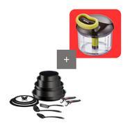Tefal Pack batería de cocina 13 piezas Ingenio Unlimited On y picadora 5 second 900ml