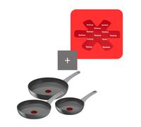 Tefal Renew On - Juego 3 Sartenes 20/24/28 cm de aluminio 100% reciclado, revestimiento antiadherente cerámico, Thermo-Signal, embalaje 90% reciclado, todo tipo de cocinas, cocina saludable
