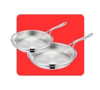 Tefal Pack Set de 2 sartenes 24/28 cm Jamie Oliver acero inoxidable sin antiadherente