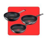 Tefal Pack set de 2 sartenes 24 cm/28 cm y wok 28 cm aluminio
