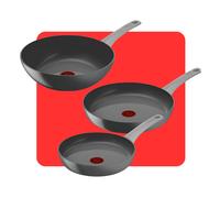 Tefal Pack set de 2 sartenes 24 cm/28 cm y wok 28 cm cerámica Renew On