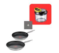 Tefal Pack set de 2 sartenes acero inoxidable Virtuoso con picadora manual