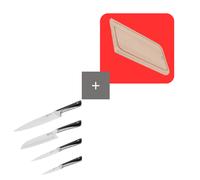 Tefal Pack set de 4 cuchillos Jamie Oliver con tabla de cortar Comfort