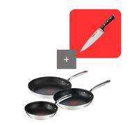 Tefal Pack set de sartenes 20/24/28 cm Duetto + y cuchillo chef 20 cm Ice Force