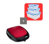 Tefal Pack snack to go con sandwichera y gofrera Snack Time Colormania y set de 3 herméticos Masterseal de regalo