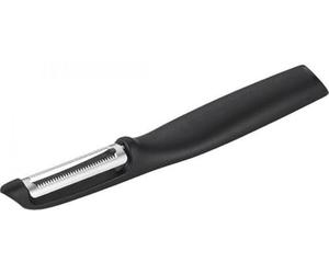 Tefal Pelador Colorfood K27314 de 17 cm, hoja de doble dentado, acero inoxidable alemán, versátil, mango ergonómico para diestros y zurdos, color negro