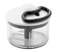 Tefal Picadora de 5 segundos K13303, sin electricidad, capacidad: 500 ml, multipicadora para verduras, frutas, cebollas, nueces, ajo, comida para bebés, blanco/negro/transparente