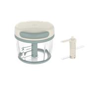 Tefal Picadora manual de 5 segundos 3 cuchillas de acero inoxidable Resultados rápidos Fácil de usar Blanco