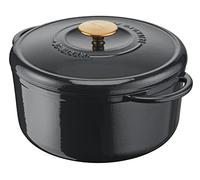 Tefal Pierre Gagnaire Héritage - Olla de hierro fundido (21 cm, 3,3 L), inducción, revestimiento esmaltado, tapa especial condensación, retención de calor, cocción lenta, gris brillante E2570304