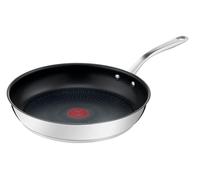 Tefal Pierre Gagnaire - Sartén de acero inoxidable con revestimiento de 28 cm, base de difusión de calor, fabricada en Francia, mango remachado, diseño elegante, para todo tipo de fuegos, incluida inducción H8210623