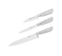 Tefal Precision, Juego de 3 Cuchillos de Cocina, Chef 20 cm, Multiusos 12 cm, Pelador 9 cm, Corte preciso, Afilado óptimo y duradero, Acero inoxidable alemán, Mango ergonómico antideslizante, K289S334
