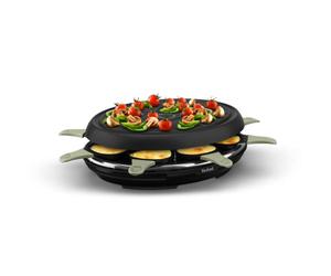 Tefal Raclette Neo Deco Eco Design 8 RE31E8, Raclette y Grill, 8 Personas, Revestimiento Antiadherente, Función 2 en 1, Ganancia en consumo de energía, Eco-Design reciclable, Made in France