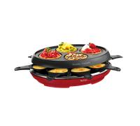 Tefal Raclette y Crep'party 2 en 1, 1050W, Revestimiento Antiadherente, Placa Apta Para Lavavajillas, 8 Bandejas