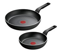 Tefal Recycled On, Set de 2 sartenes, 24/28 cm, Negras