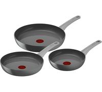 Tefal Renew On - Juego 3 Sartenes 20/24/28 cm de aluminio 100% reciclado, revestimiento antiadherente cerámico, Thermo-Signal, embalaje 90% reciclado, todo tipo de cocinas, cocina saludable