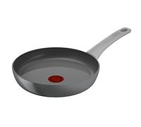 Tefal Renew On - Sartén (24 cm, revestimiento antiadherente cerámico, inducción, indicador de cocción termo-Signal, Eco-diseño, cocina saludable, fabricada en Francia C4270432, gris