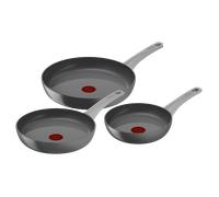 Tefal Renew On, Set 3 sartenes, 20/24/28 cm, Inducción, Diseño Ecológico, Aluminio+Cerámica
