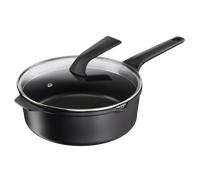 Tefal Robusto, Sartén Guisera 26 cm, Tapa de Cristal, Aluminio fundido, Revestimiento antiadherente, Inducción, Negro