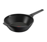 Tefal Robusto, Sartén Wok 28 cm, Aluminio fundido, Retención de calor, Revestimiento antiadherente, Negro