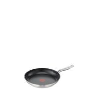 Tefal Sartén Virtuoso E49106, 28 cm, revestida, acero inoxidable, revestimiento antiadherente de titanio, indicador de temperatura, señal térmica, apta para inducción