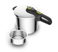 Tefal Secure Neo 8L, Olla a presión, Para 5-8 personas, Resultados rápidos y óptimos, 2 Programas, Diseño compacto, Apto lavavajillas, Acero inoxidable