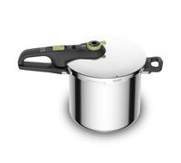 Tefal Secure Trendy 8L con cestillo P25844 - Olla a presión de 8L de capacidad, dos programas, verdura y carne, comidas más rápidas, resultados tiernos, tapa de cocción a presión, apto para inducción