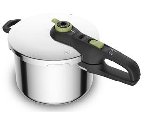 Tefal Secure Trendy P2580703 Inox-Negro-Verde - Olla A Presión 6L