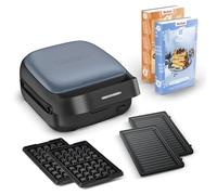 Tefal Snack Collection, Aparato de gofres y croque-monsieur, 20juegos de platos disponibles, Recetas dulces y saladas, SW8674F0