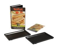 Tefal Snack Collection Caja de 2 Platos Panini Grill + Libro de Recetas, Compatible XA800312 Snack Time Sandwich Makers, Rosa, Grande