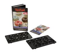 Tefal Snack Collection XA8010 Placa Para Donuts, 22.5 x 13.5 Cm, Revestimiento Antiadherente, Negro