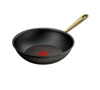 Tefal Tefal x Bocuse, Wok de 28 cm, Aluminio, Revestimiento antiadherente, Apta para horno, Inducción, Mango remachado dorado