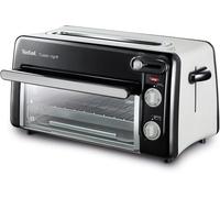 Tefal Toast'n Grill, Tostador y mini horno, Ranura larga, Inox | 6 Niveles de tostado, Botón de parada, Potencia 1300W, Control de temperatura, Bandeja recogemigas extraíble, TT4308