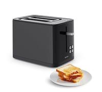 Tefal Tostador Smart light, 2 ranuras,pantalla digital,cuenta atrás,ajustes personalizados,funciones de descongelar y recalentar,7 niveles de tostado,uso para pan de molde color negro TT640810