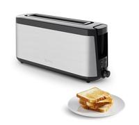 Tostadora - TEFAL TL4308 MPN, 1000 W, 1 ranuras, 2 rebanadas, 7 niveles tostado, Inox