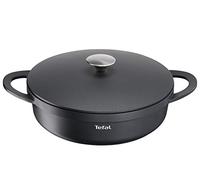 Tefal Trattoria E21872 Sartén con Tapa de fundición, Aluminio, Negro