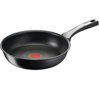 Tefal Unlimited On - Sartén de 28 cm, Apto inducción, antiadherente, revestimiento titanio, Thermo-signal, sin PFOA, apto lavavajillas y horno, acero inoxidable
