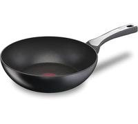 Tefal Unlimited On - Wok de 28 cm, Apto inducción, antiadherente, revestimiento titanio, Thermo-signal, apto lavavajillas y horno, acero inoxidable