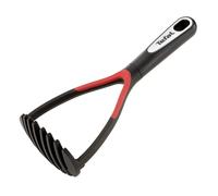 Tefal Ingenio- Prensapatatas con tope de silicona, diseño curvo para prensado eficaz, mango ergonómico, apto para lavavajillas, fácil de usar y almacenar, rojo y negro, K20712