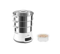 Tefal Convenient Series Deluxe VC502D vaporizador 3 cesta(s) Encimera 900 W Acero inoxidable, Blanco