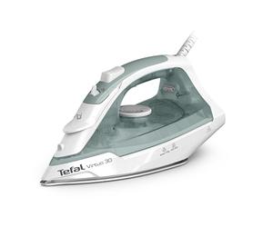 Tefal Virtuo FV2C42E0 - Plancha de vapor (2000 W, 27 g/min, golpe de vapor de 120 g/min, tiempo de calentamiento, vapor vertical, antigoteo, punta de precisión de eucalipto