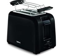 Tefal Vita, Tostadora 2 Ranuras, 7 Niveles de tostado, Negro | Potencia 800W, Recalienta panecillos, Ranuras extra anchas, Bandeja recogemigas extraíble, TT1A28